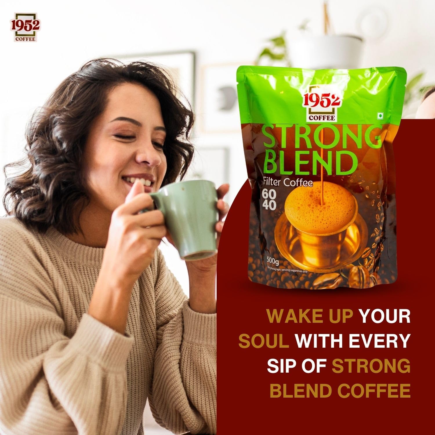 1952 COFFEE Strong Blend South Indian Filter Coffee Powder - Blend